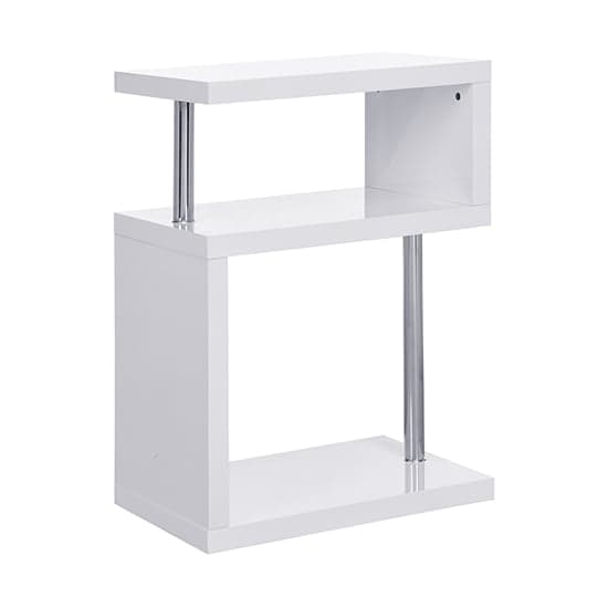 Albany High Gloss 3 Tiers Shelving Unit In White