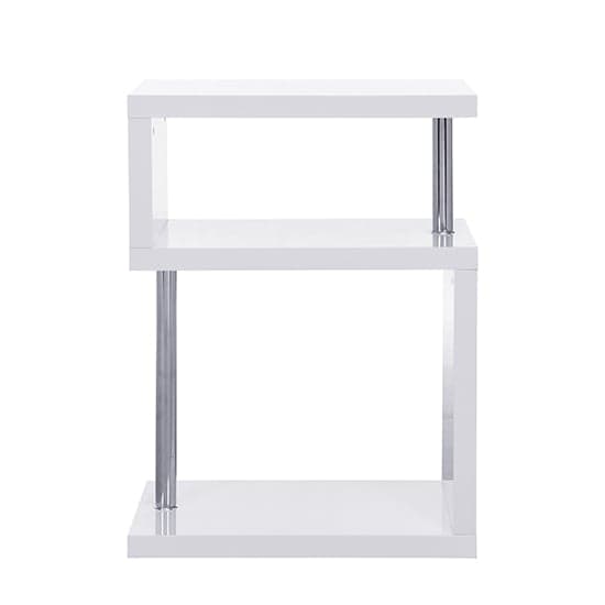 Albany High Gloss 3 Tiers Shelving Unit In White