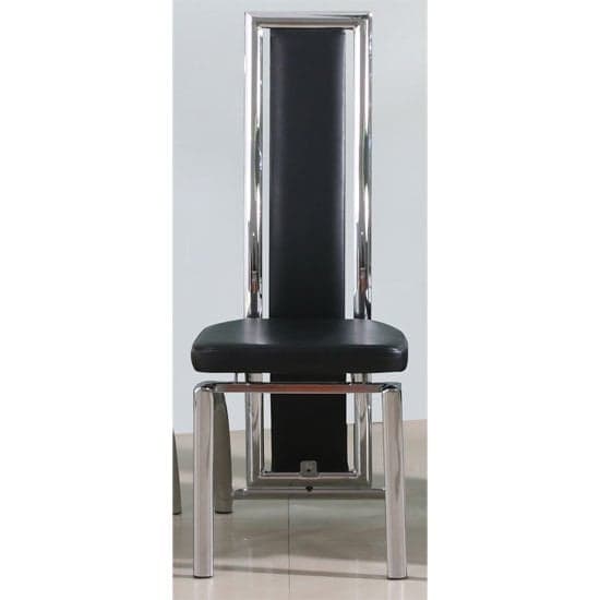 Axton Large Extending White Dining Table 6 Chickasha Black Chairs