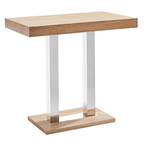 Cortina Rectangular Wooden Bar Table In Oak Effect
