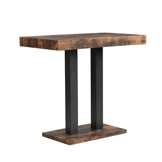 Cortina Wooden Bar Table In Rustic Oak