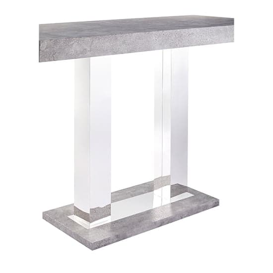 Cortina Wooden Bar Table Rectangular Large In Concrete Effect