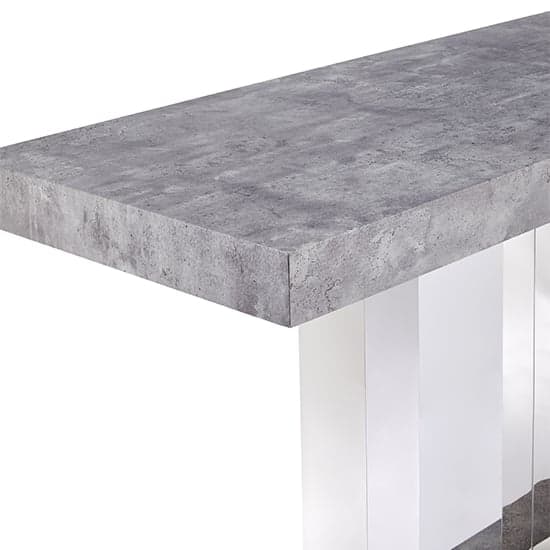 Cortina Wooden Bar Table Rectangular Large In Concrete Effect