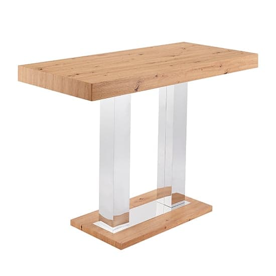 Cortina Wooden Bar Table Rectangular Large In Oak Effect
