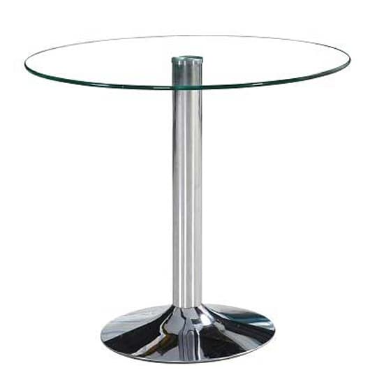 Danville Clear Glass Dining Table With 2 Burwell Grey Chairs