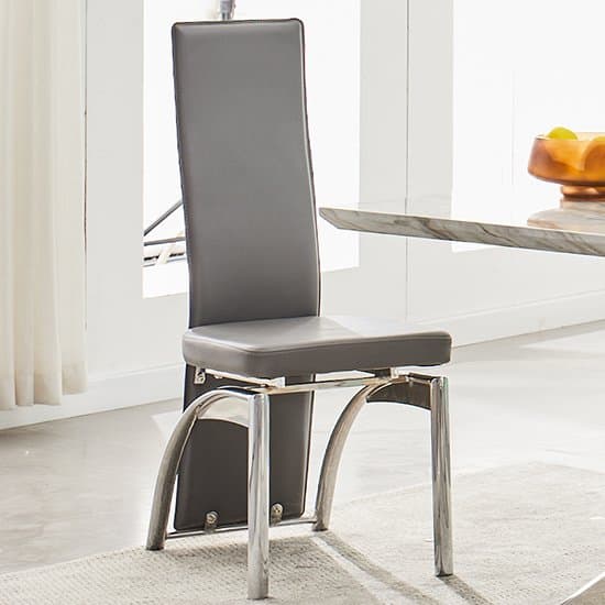 Danville Clear Glass Dining Table With 2 Rimouski Grey Chairs