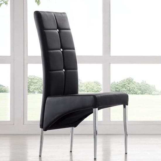 Eldon Convertible White Gloss Dining Table 6 Versilia Black Chairs