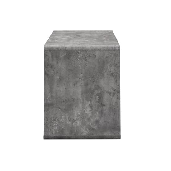 Florence Gloss Computer Desk In White And Concrete Effect