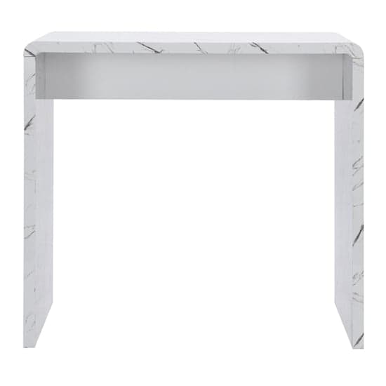 Glassboro High Gloss Bar Table Rectangular In Diva Marble Effect