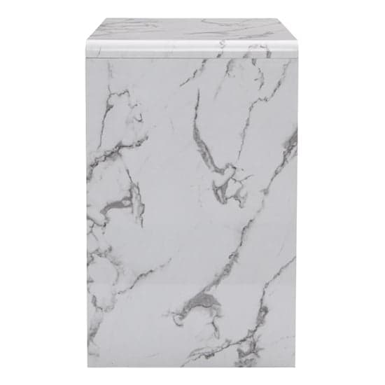 Glassboro High Gloss Bar Table Rectangular In Diva Marble Effect