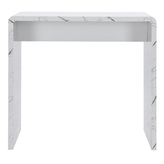 Glassboro High Gloss Bar Table Rectangular In Vida Marble Effect