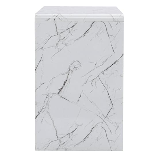 Glassboro High Gloss Bar Table Rectangular In Vida Marble Effect