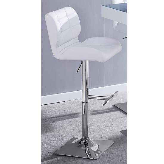 Halifax Magnesia Marble Effect Bar Table 4 Canyon White Stools