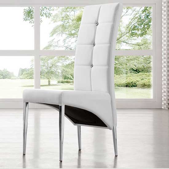 Halifax Magnesia Marble Effect Dining Table 6 Versilia White Chairs