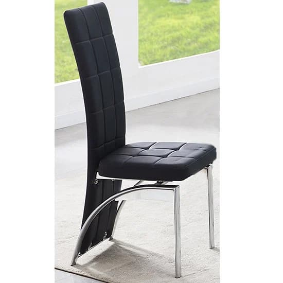 Halifax Milano Effect Gloss Dining Table 6 Riverton Black Chairs