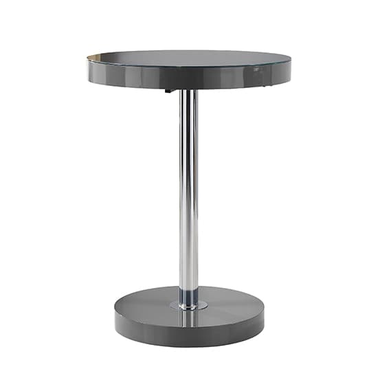 Hixson High Gloss Bar Table Round In Grey