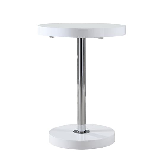 Hixson High Gloss Bar Table Round In White
