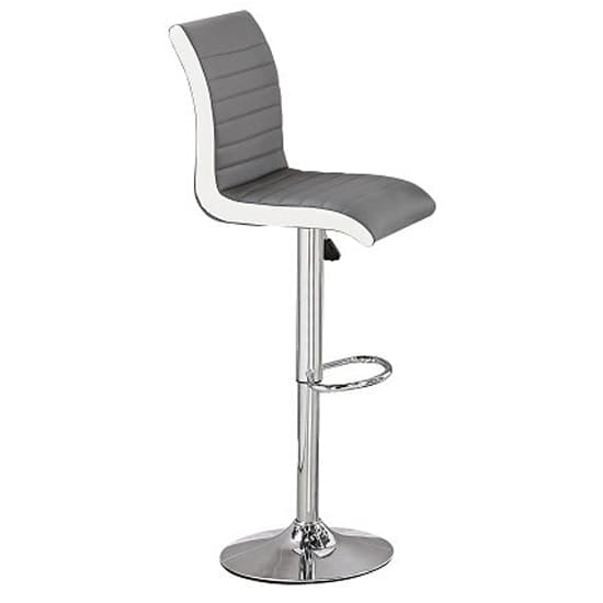 Joplin Square Glass White Gloss Bar Table 2 Riga Grey White Stools