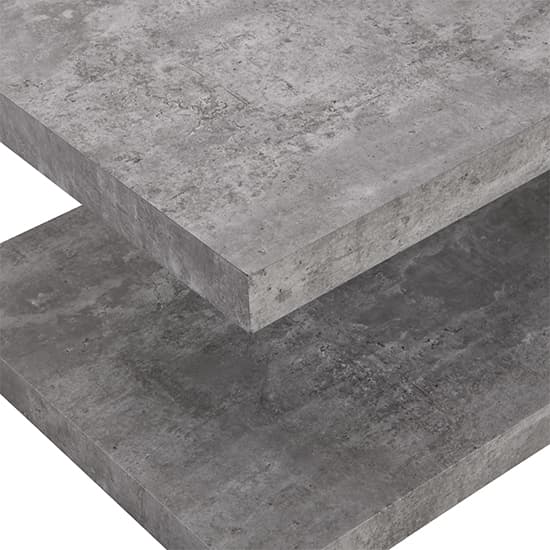 Lynn Wooden Coffee Table In Concrete Effect