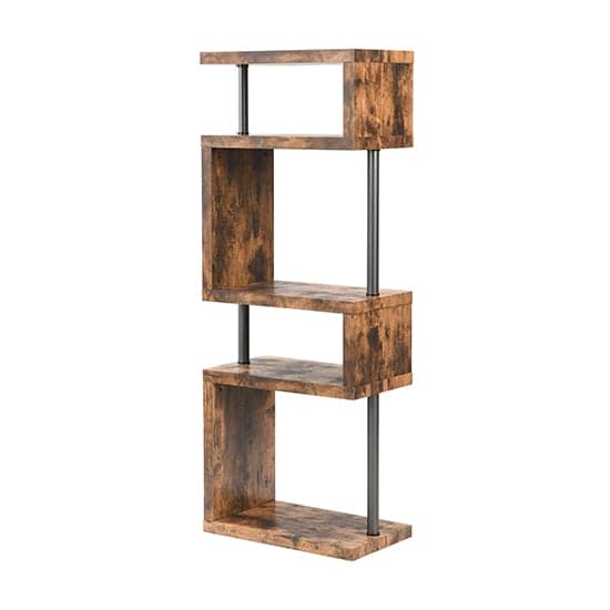 Maharani Wooden Shelving Unit In Rustic Oak