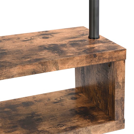 Maharani Wooden Shelving Unit In Rustic Oak