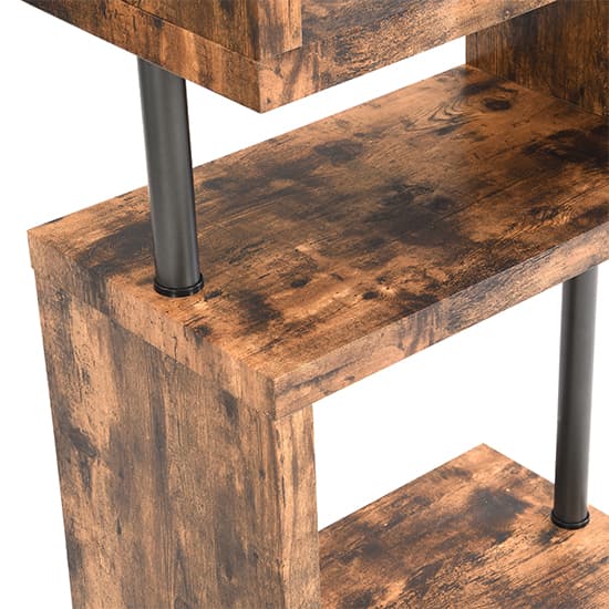 Maharani Wooden Shelving Unit In Rustic Oak