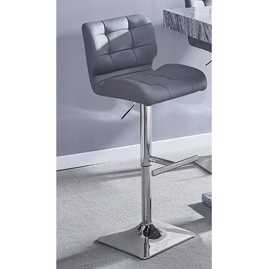 Cortina Melange Marble Effect Bar Table With 4 Canyon Grey Stools