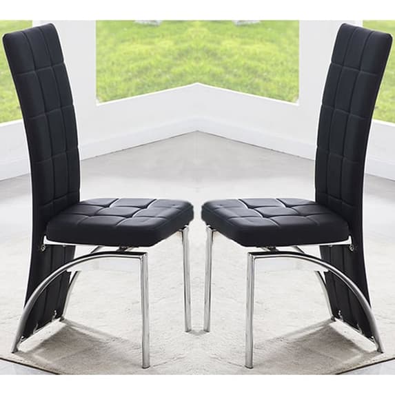 Merrill Small Filo Effect Dining Table 4 Riverton Black Chairs