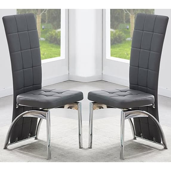 Merrill Small Filo Effect Dining Table 4 Riverton Grey Chairs