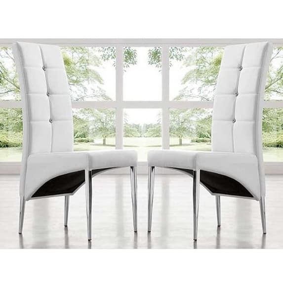 Merrill Small Grey Gloss Dining Table With 4 Versilia White Chairs