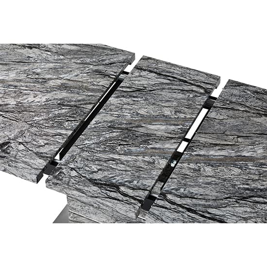 Parker Extendable Dining Table Large In Melange Marble Effect