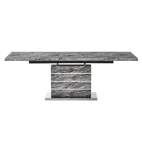 Parker Extendable Dining Table Large In Melange Marble Effect