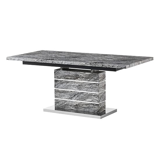 Parker Extendable Dining Table Large In Melange Marble Effect