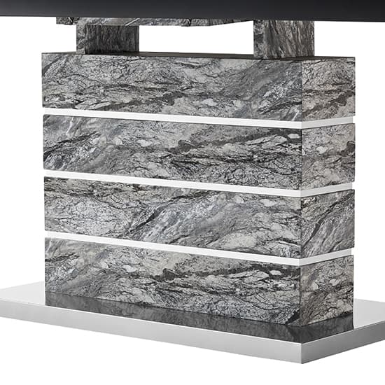 Parker Extendable Dining Table Large In Melange Marble Effect