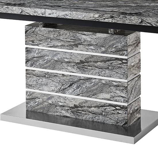 Parker Extendable Dining Table Large In Melange Marble Effect