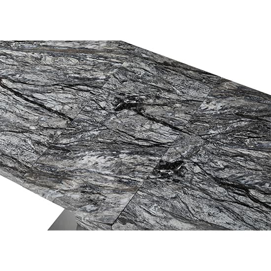 Parker Extendable Dining Table Small In Melange Marble Effect