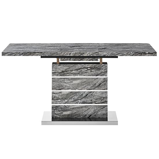 Parker Extendable Dining Table Small In Melange Marble Effect