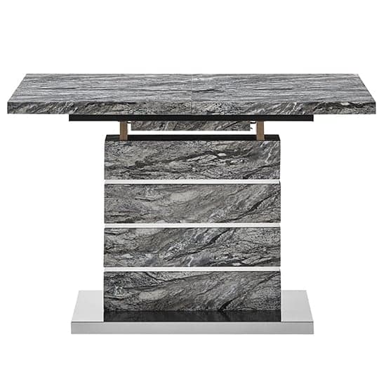 Parker Extendable Dining Table Small In Melange Marble Effect
