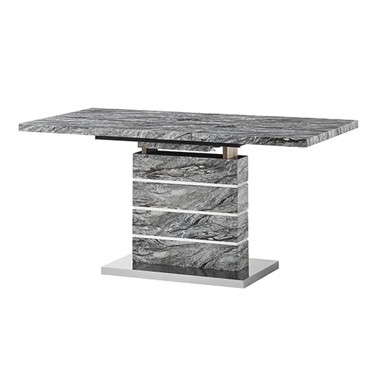 Parker Extendable Dining Table Small In Melange Marble Effect