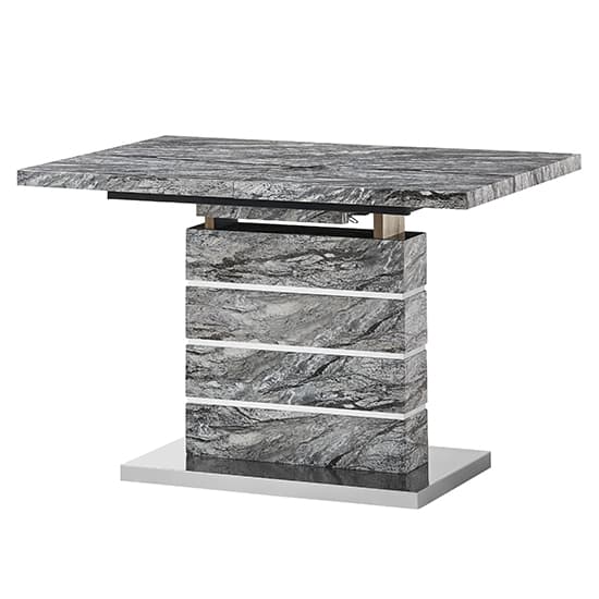 Parker Extendable Dining Table Small In Melange Marble Effect