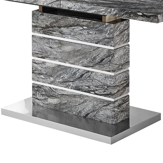 Parker Extendable Dining Table Small In Melange Marble Effect