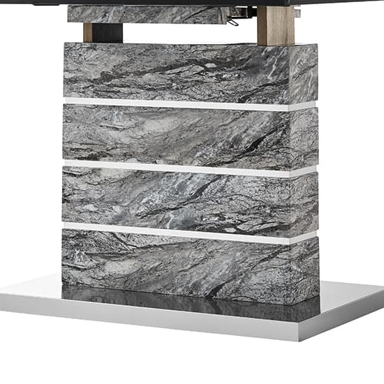 Parker Extendable Dining Table Small In Melange Marble Effect