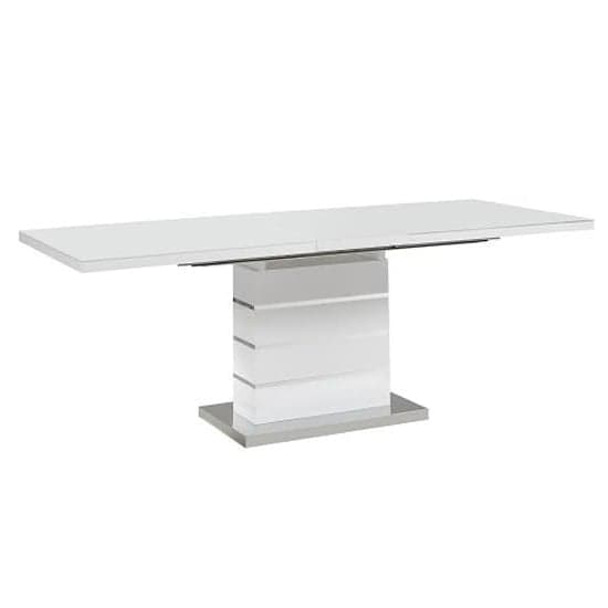Parker Extendable High Gloss Dining Table Large In White