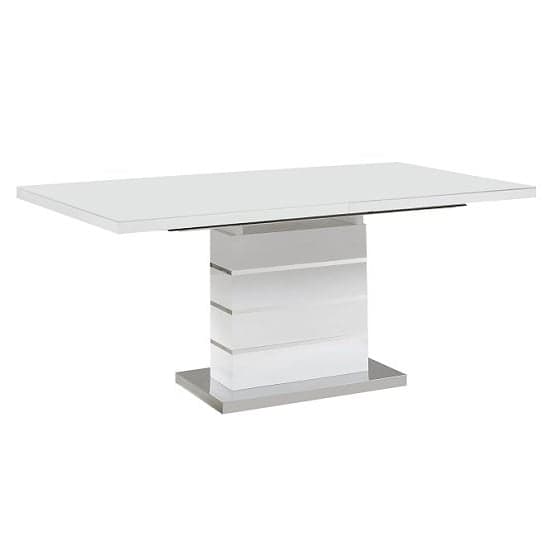 Parker Extendable High Gloss Dining Table Large In White