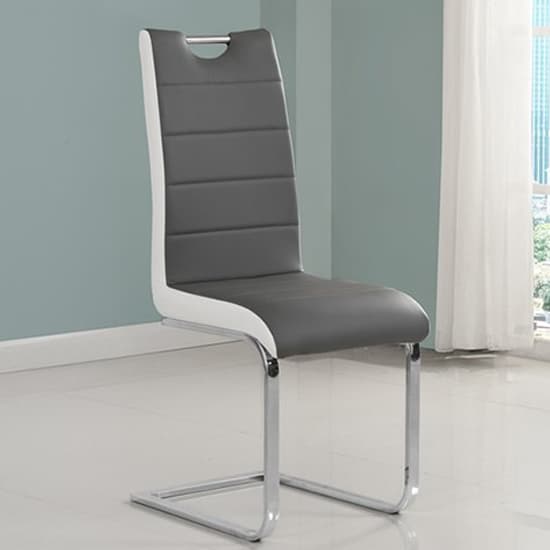 Parker Extending Grey Gloss Dining Table 6 Petersburg Grey Chairs