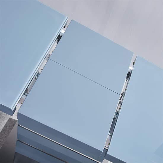 Parker Extending Grey Gloss Dining Table 6 Versilia Grey Chairs