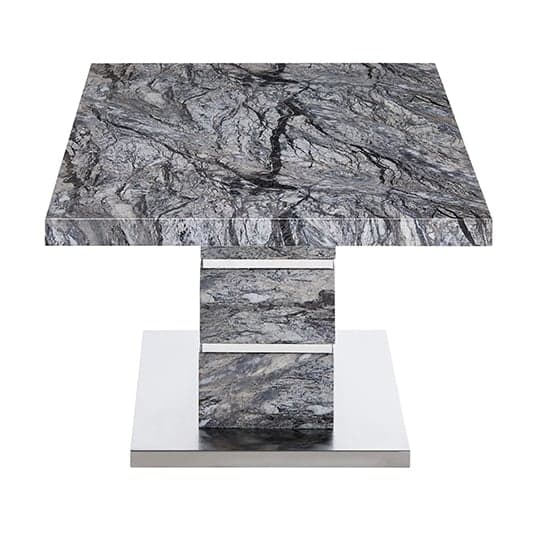 Parker High Gloss Coffee Table In Melange Marble Effect