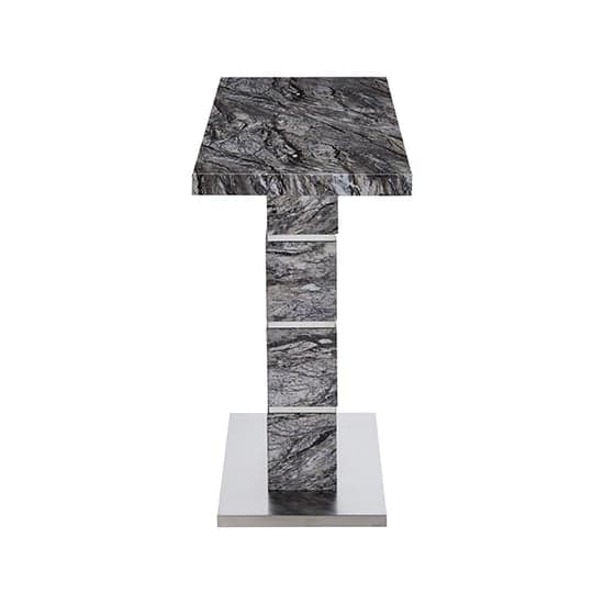 Parker High Gloss Console Table In Melange Marble Effect