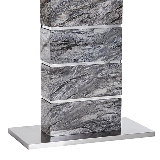 Parker High Gloss Console Table In Melange Marble Effect