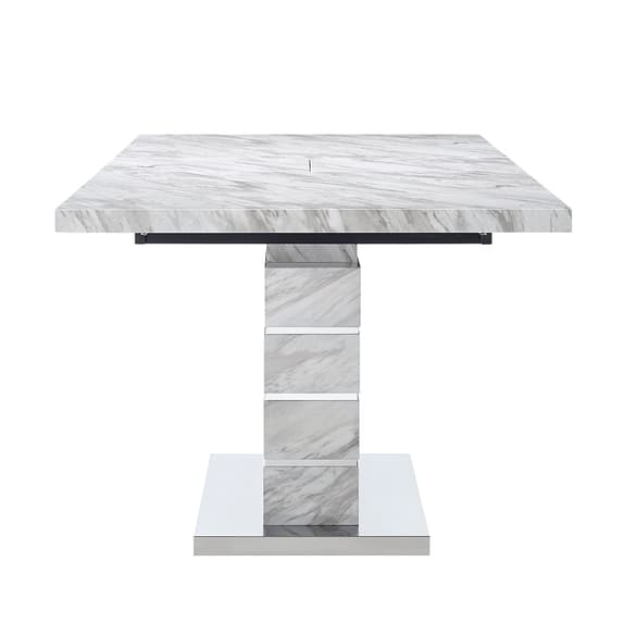 Parker Large Extending Dining Table In Magnesia Marble Effect